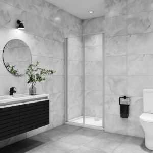 Aica porte de douche battante 120x180cm profilé blanc en 5mm verre anticalcaire porte de douche Hauteur 180cm Installation en niche