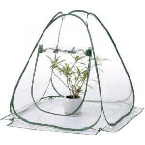 Serre Pop Up,Serre Portable 70x70x80 cm,Petite Serre D'hivernage pour Plantes,Serre Protection Plantes Tente,Serre De Jardin en PVC Protection Contre