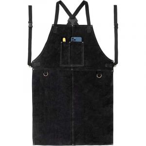 Tablier de Soudure,Tablier de travail en cuir pour homme,24''x 36' Tablier de Cuisine Multifonctionnel
