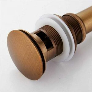 Jalleria - Bonde de Lavabo sans Trop-plein Chrome, Universelle Pop -up Valve Bonde de Vidage Lavabo sans trop plein Laiton, Facile &agrave; Installer avec