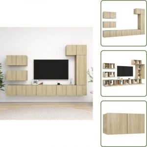 Vidaxl - Ensemble de meubles tv 8 pcs Ch&ecirc;ne sonoma Bois d'ing&eacute;nierie - Meuble Tv Mural - Meuble Tv Suspendu - Meuble Tv Ch&ecirc;ne - Meuble Hifi