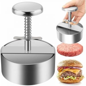 Presse à Burger, 304 Acier Inoxydable Presse à Hamburger, Ajustable Steak Haché Presse à Burger, Facile à Utiliser, Antiadhésive Presse à Hamburger