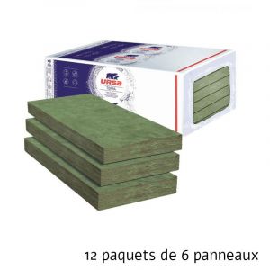 Ursa - 12 paquets de 6 panneaux laine de verre renosoudal P0052 - Panneau 4.86 m&sup2; - Soit 58.32 m&sup2; - 96 mm - r 3.00