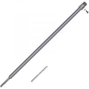 Rallonge pour scie cloche carbure SDS Plus, longueur 600 mm, filetage M22, tige SDS Plus, foret de centrage inclus, Con&ccedil;u pour un rangement stable et