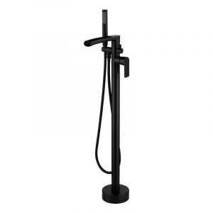 Esip - Robinet de Baignoire Ilot, Mitigeur Baignoire Ilot avec Douchette Cascade Robinet de Baignoire sur Pied Rotation à 360° Moderne et Simple