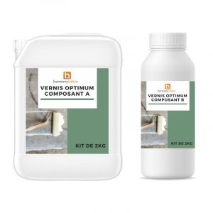 Harmony Beton - Vernis Optimum® bi composant pu - Kit de 2 kg Satinée - Harmony Béton