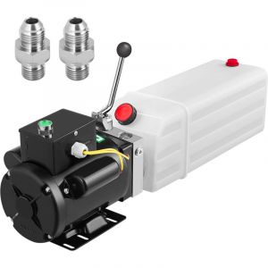 VEVOR Pompe Hydraulique 6 L, Unite de Puissance Hydraulique 2750 PSI 2850 tr/min, Groupe Hydraulique Portable, pour Camion a Benne Basculante Nacelle