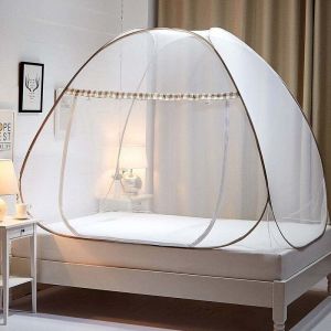 CHOYCLIT Moustiquaire de Lit Pliable Pop Up Grand Moustiquaire Tente en Forme de D&ocirc;me Porte Simple Camping Mosquito Rideau Facile &agrave; Installer pour
