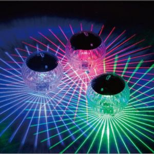 Lot de 1 Lampe solaire flottante, boule magique à changement de couleur, lampe solaire pour piscine, étang