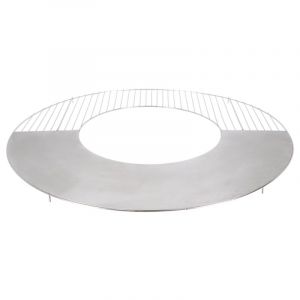 Grille Plancha pour barbecue ronde en Inox - Argent&eacute; - D 82,5 cm - Livraison gratuite