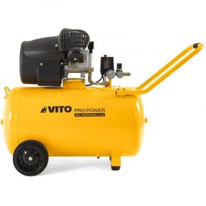 Compresseur &agrave; air huile 100L 10Bar 3CV 2.2KW Bi-cylindre 145 Psi, sur roues Ateliers et Chantiers VITO