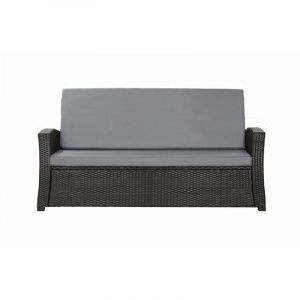 Coussins de canapé meubles de jardin en résine tressée Gris, Coussins balançoire d'extérieur 100x60x50cm Coussin pour banquette 2 places-Slim