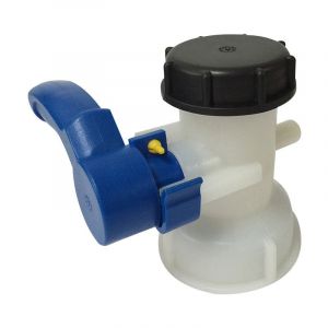 Tonchean - Robinet de cuve de récupération d'eau,IBC Tank Valve set Bucket 1000 litres 2 '/ 62 mm vanne papillon en plastique intégrée dn40 (62 mm)