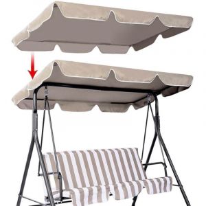 Toit de Rechange pour Balancelle de Jardin 2 Places, Universel Toile de Rechange pour Balancelle Jardin Exterieur, Imperméable Protection uv Housse
