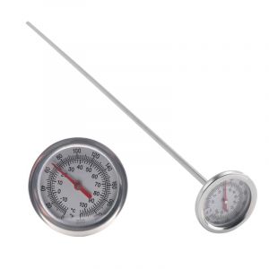 ThermomèTre de Sol à Compost Longue Tige - RéPonse en Acier Inoxydable 20 Pouces Sonde Mesure Fahrenheit et Celsius