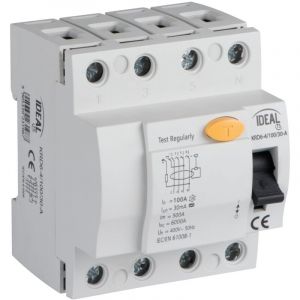 Disjoncteur différentiel idéal KRD6 4P 100A A 30mA