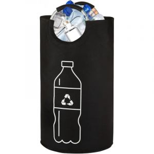 Conteneur de collecte de bouteilles consign&eacute;es de 115 L, grand bac pliable pour le rangement des bouteilles en verre consign&eacute;es vides, avec poign&eacute;es