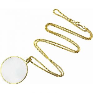 Fei Yu - Loupe à main Aide à la lecture Mini Loupe à la lecture Grossissement 5x Loupe de poche Loupe avec collier Loupe en verre pour la lecture