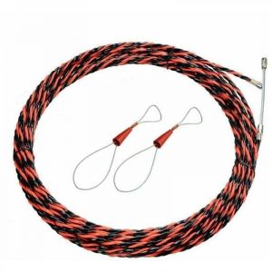 Aiguille Electricien 50M Tire Fil Electriques 6mm Diam&egrave;tre Kit Tire Fils Electrique, XU, R&eacute;tractable d'installation rallonge en Acier spiral&eacute;