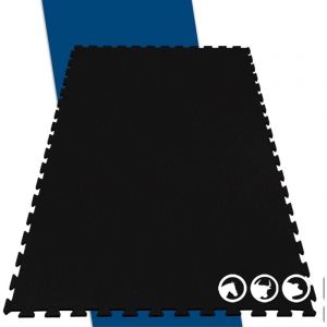 Tapis puzzle caoutchouc recycl&eacute;, R&eacute;sistance -20&deg;C &agrave; +80&deg;C, 122 x 182 cm, 4 c&ocirc;t&eacute;s avec syst&egrave;me d'embo&icirc;tage