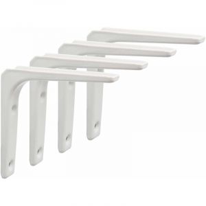 Equerre Etagere Murale, 4PCS Equerre Metal 100mm x 100mm Equerre Charge Lourde Support Etagere Murale Pour Deco Murale Cuisine Industrielle radiateur