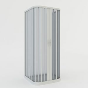 Idralite - Cabine parois de douche pliante 3 c&ocirc;t&eacute;s en pvc r&eacute;ductible h 185 mod. Narciso avec ouverture Centrale 70x90x70 cm