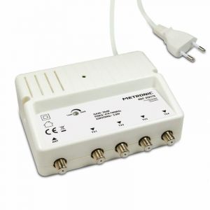 Metronic - Amplificateur r&eacute;partiteur blind&eacute; r&eacute;glage de gain/4 sorties fiche f