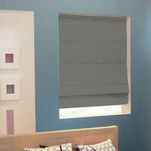 Store bateau tamisant uni - Gris - L90 x H175cm