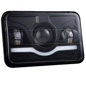 Ensemble de Phare de Camion Rectangulaire, &eacute;tanche IP68, Blanc Rouge DRL, Feux de Croisement et de Route, Clignotant pour V&eacute;hicule Tout-terrain, ATV,