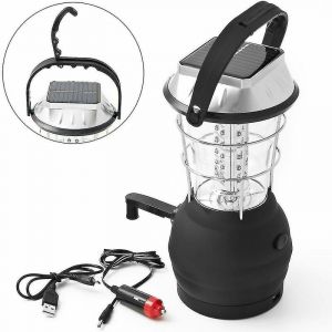 Lanterne Solaire, Dynamo à Maniv 36 Led Lanterne de Camping Lumière de Secours -
