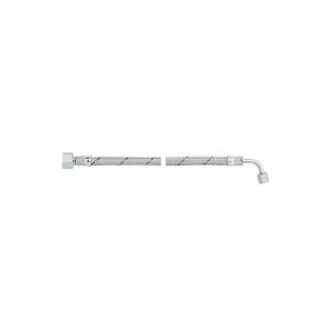 Flexible de bruleur fioul avec ecrou-raccord 3/8' et coude sr 6 ll r 1500 mm, pour Weishaupt wl 10/WL 20