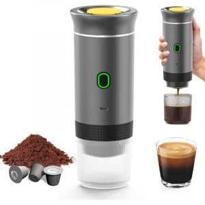 Machine &agrave; Cafe Portable,Cafeti&egrave;re &agrave; Expresso Chauffage &Eacute;lectrique de Voyage,pour 12V Voiture et le Camping,cafeti&egrave;re de pour camping,Cafeti&egrave;re