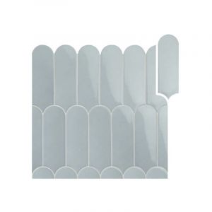 Carrelage mural fa&iuml;ence effet graphique FAN &Eacute;CAILLE 19,5x7,2cm &Eacute;caille 19,5x7,2 cm c0cacb - - bo&icirc;te de 0.48 m2