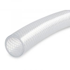 Tuyau en verre transparent (8x10mm, 100m), pvc, conduction 20&ordm; &agrave; + 60&ordm; de liquides, essence, diesel, eau, huile