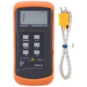 Thermom&egrave;tre &agrave; Thermocouple, Thermom&egrave;tre Num&eacute;rique &agrave; Canal Unique DM6801B avec Capteur de Thermocouple de Type K Testeur de Thermocouple &agrave;