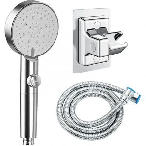 Forehill - 5 Mode Pommeau De Douche,Douchette &agrave; Main Set,Shower Head Economie Deau Avec Bouton Stop Haute Pression Plusieurs Jet (Argent))