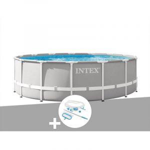Intex - Kit piscine tubulaire Prism Frame ronde 4,57 x 1,22 m + Kit d'entretien