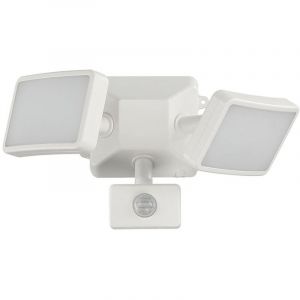 Lampes de s&eacute;curit&eacute; pour l'ext&eacute;rieur avec d&eacute;tecteur de mouvement, projecteur &agrave; LED 1600LM avec PIR, double &eacute;clairage de s&eacute;curit&eacute; blanc froid pour