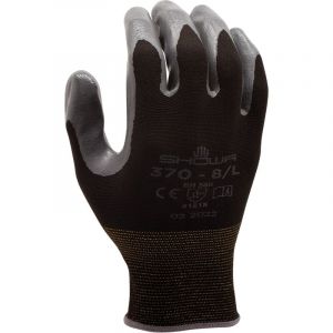 Showa 370W Gant de travail sans couture Paume en nylon Nitrile Usage général 7/M