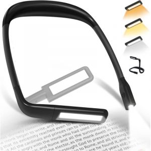 Liseuse Lampe de Lecture de Cou - Rechargeable Lampe Lecture au Lit, 3 Couleurs Liseuse LED Flexible Lampe Tour de Cou pour Livre Tricoter Couture