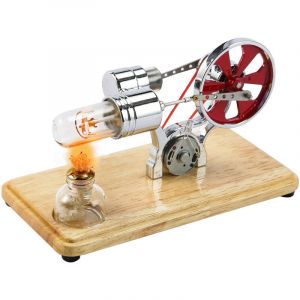 Kit de moteur Stirling générateur d'électricité modèle de moteur à air chaud modèle de générateur physique avec lumière LED conception de volant