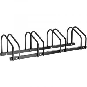 Swanew Râtelier vélos pour 4 vélos, 101x32x26cm, Support à vélo en acier galvanisé, peut être fixé au sol/au mur, pour largeurs de pneus de 3,5 à 5,5