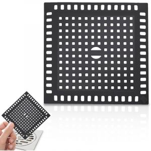 Filtre Douche Cheveux 12,3x12,3cm Attrape Cheveux Douche,Grille Cheveux Douche Utilis&eacute; pour Filtrer et Intercepter Les Cheveux