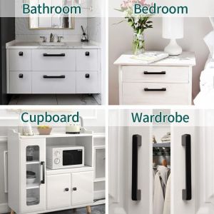 10pcs poign&eacute;e meuble entraxe 224mm-poign&eacute;e porte cuisine noire poignee barre meuble poignee de cuisine noire 224mm