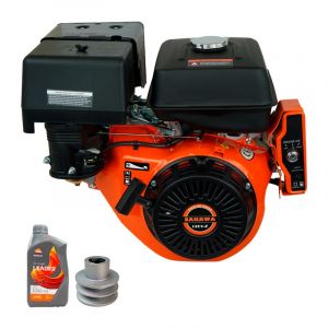 Moteur essence 4 Temps 390CC 13 CV Démarrage électrique + Huile + Poulie Moteur 25mm