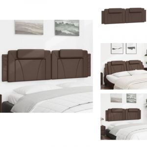 Vidaxl - Coussin de tête de lit marron 180 cm similicuir - Coussin De Tête - Têtière De Lit - Tête De Lit - Simili Cuir - Literie
