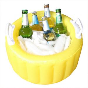 Seau &agrave; glace gonflable seau &agrave; bi&egrave;re PVC bar &agrave; glace seau d'eau ext&eacute;rieur seau d'eau portable peut &ecirc;tre charg&eacute; avec de la glace gonflable, 45x45cm