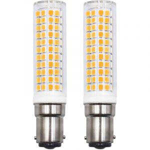 Lot de 2 Ampoules LED B15d Rempla&ccedil;ant 75W 90W 80W Blanc chaud 3000K 220V 230V 890lm 7W Applique Murale Pour Salon Lustre Machine &agrave; Coudre [Classe