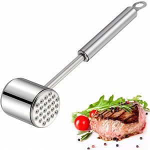 Attendrisseur de Viande 304 Inoxydable Marteau Viande Marteau Double Face, Marteau de Cuisine, Marteau a Steak, pour B&oelig;uf Poulet Poisson, Maillet