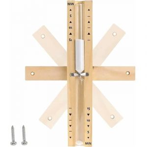 Sablier de Sauna,Sablier Sauna 15 Minutes,Sablier en Bois,Accessoires de Sauna avec 2 Vis,pour Saunas,Vapeur,Douches Sable Blanc